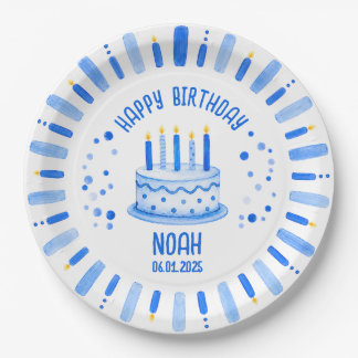 Assiette en papier personnalisée Joyeux Anniversai