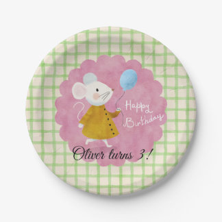 Assiette en papier personnalisée pour anniversaire