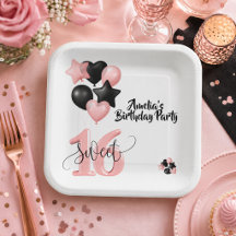 Assiette en papier personnalisée pour anniversaire