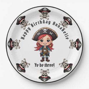 Assiette en papier personnalisée pour fête de pira