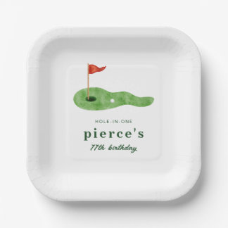 Assiette en papier pour anniversaire de golf