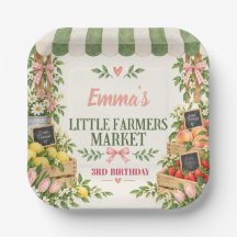 Assiette en papier pour anniversaire Little Farmer