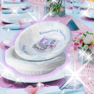 Assiette en papier pour Baby Shower Blueberry Wish