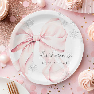 Assiette en papier pour Baby Shower d'hiver à ruba