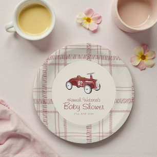 Assiette en papier pour Baby Shower Voiture Jouet