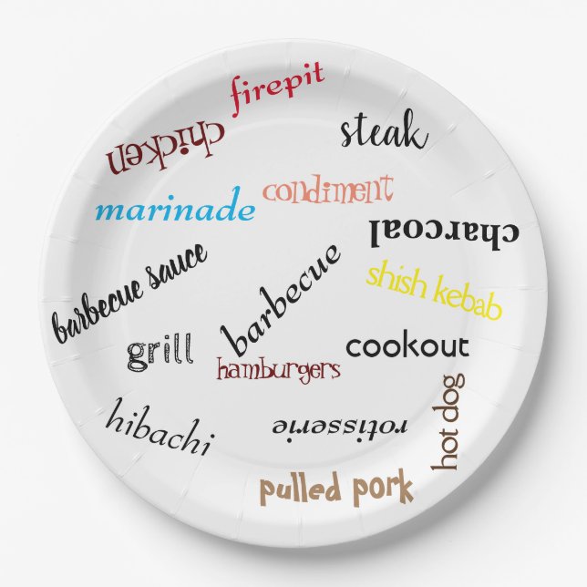 Assiette en papier pour barbecue (Devant)
