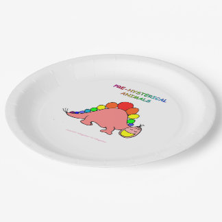 Assiette en papier pour fête Animaux Pré-Hystériqu