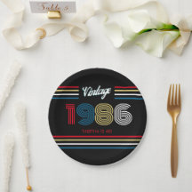 Assiette en papier pour fête d'anniversaire 40 ans