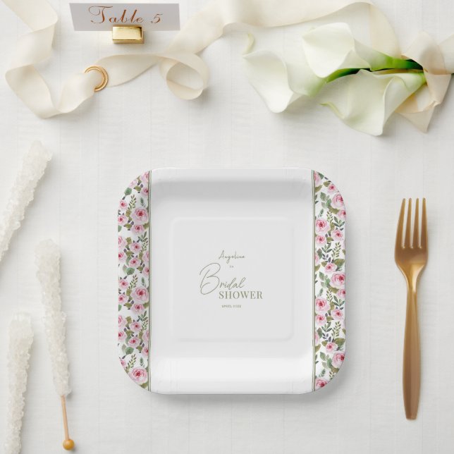 Assiette en papier pour fête pour une baby shower  (Mariage)