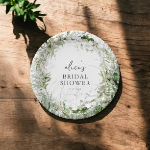 Assiette en papier pour la fête prénuptiale Greene