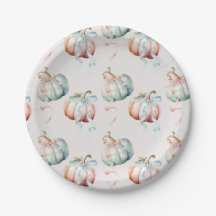 Assiette en papier pour révélation de sexe Pastel