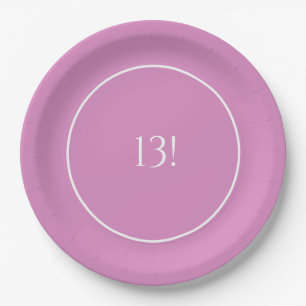 Assiette en papier rose parfaite