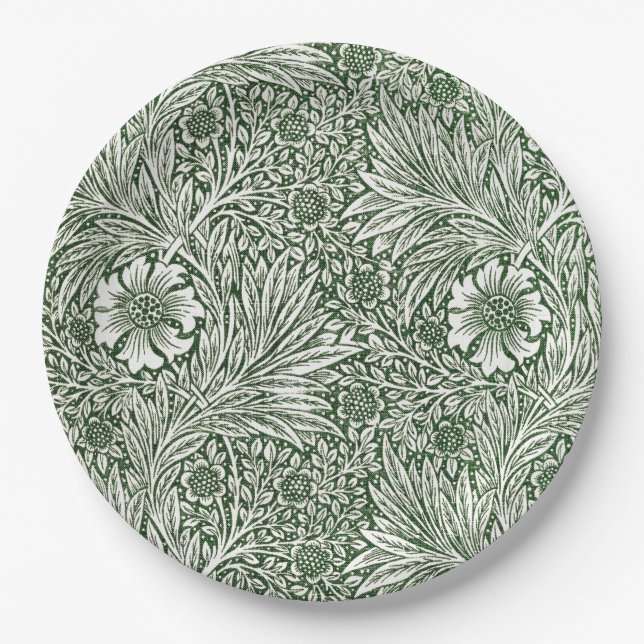 ASSIETTE EN PAPIER: WILLIAM MORRIS : MARIAGES FLOR (Devant)