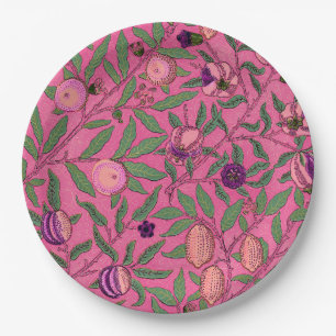 ASSIETTE EN PAPIER: WILLIAM MORRIS : POMÉGRANAT RO