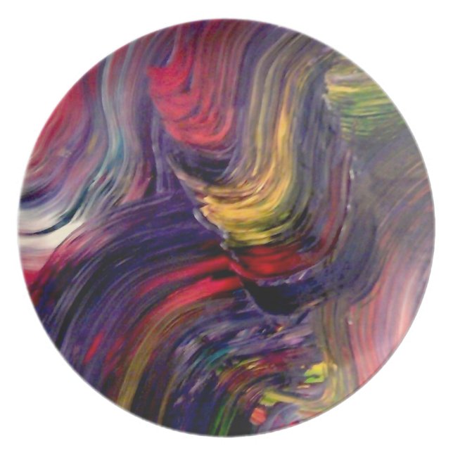 Assiette Je souhaite sur un plat (Devant)