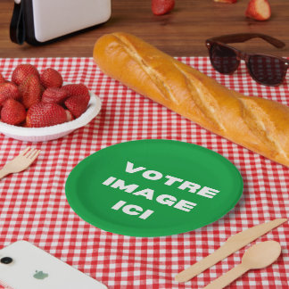 Assiette jetable - Votre image ici -