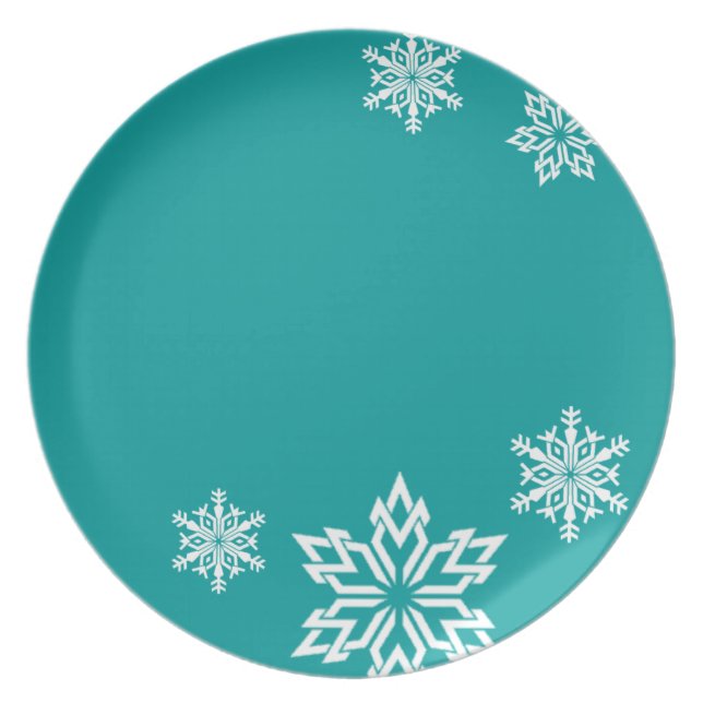 Assiette Plaque de concepteur de snowflakes (Devant)