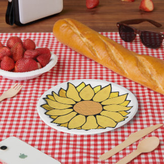 Assiette Tournesol en Verre Coloré