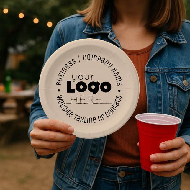 Assiettes de fête en papier personnalisées avec lo (Créateur téléchargé)