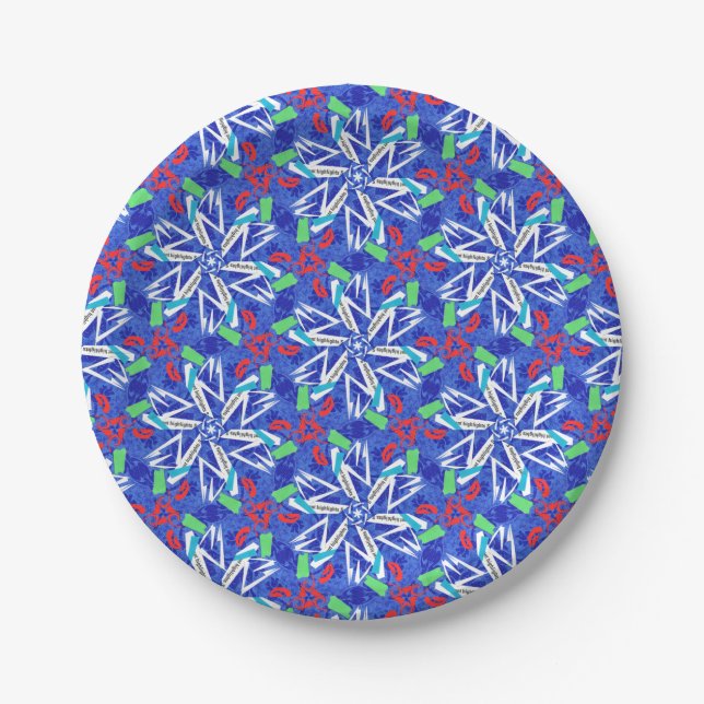 Assiettes En Carton С flocons de neige (Devant)