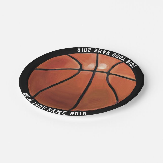 Assiettes En Carton 08of12 Basketball Custom Party Plate (Angle)