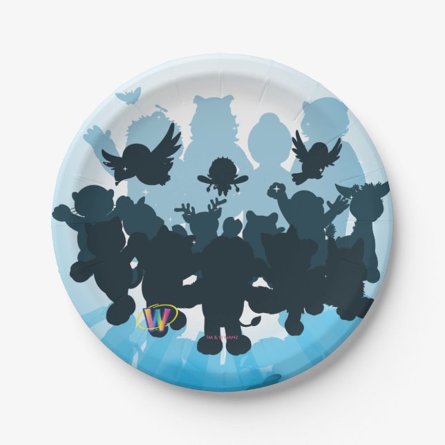 Assiettes En Carton 10 ans de silhouette de Webkinz (Devant)