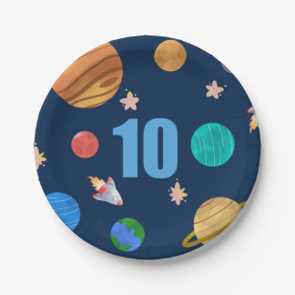 Assiettes En Carton 10e anniversaire Planètes du système solaire