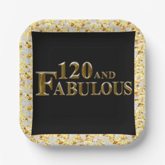 Assiettes En Carton 120 Anniversaire  (Recto)