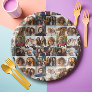 Assiettes En Carton 16 Photo Collage - Vous photos carrés ou instagram