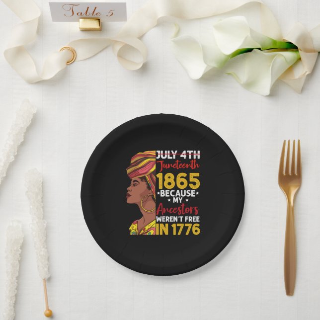 Assiettes En Carton 1776 : Mon ancêtre n'était pas libre 1776 (Mariage)