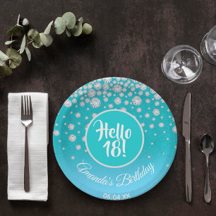 Assiettes En Carton 18e anniversaire diamants de la fête parties scint