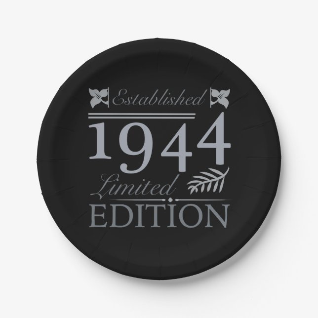 Assiettes En Carton 1944 Edition Limitée 80 Ans (Devant)