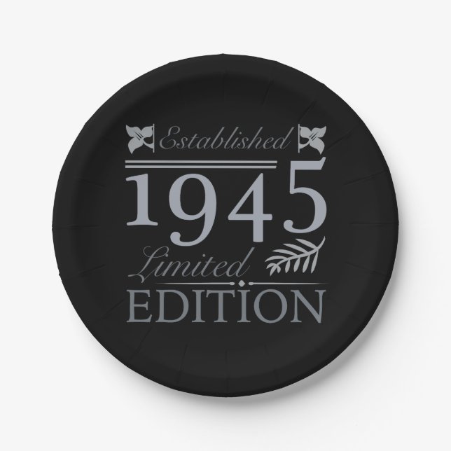 Assiettes En Carton 1945 Limited Edition 80e anniversaire (Devant)