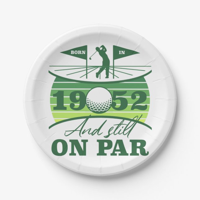 Assiettes En Carton 1952 70e anniversaire de golf Lover (Devant)