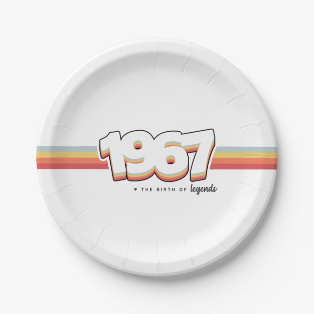 Assiettes En Carton 1967 The birth of legends (Devant)