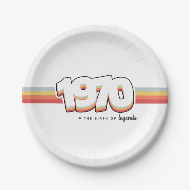 Assiettes En Carton 1970 La naissance des légendes (Devant)