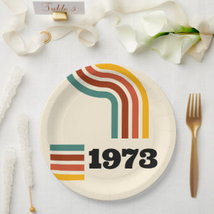 Assiettes En Carton 1973 Poster vintage rétro 50e anniversaire