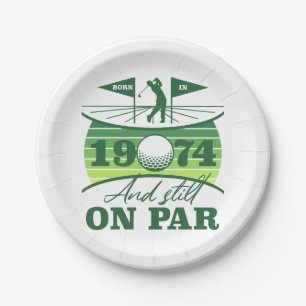 Assiettes En Carton 1974 50e anniversaire Humour de golf