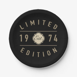 Assiettes En Carton 1974 Limited Edition 50e anniversaire