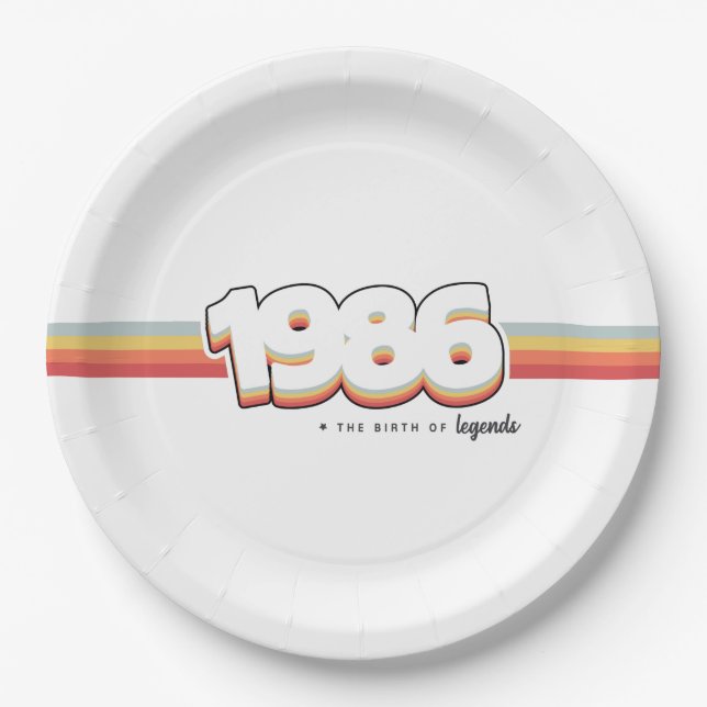 Assiettes En Carton 1986 La naissance des légendes (Devant)