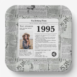 Assiettes En Carton 1995 Journal Anniversaire Année de naissance