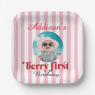Assiettes En Carton 1er anniversaire Berry-Sweet Anniversaire avec pho
