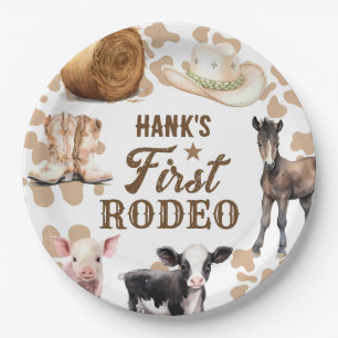 Assiettes En Carton 1er Rodeo Birthday Boy Western