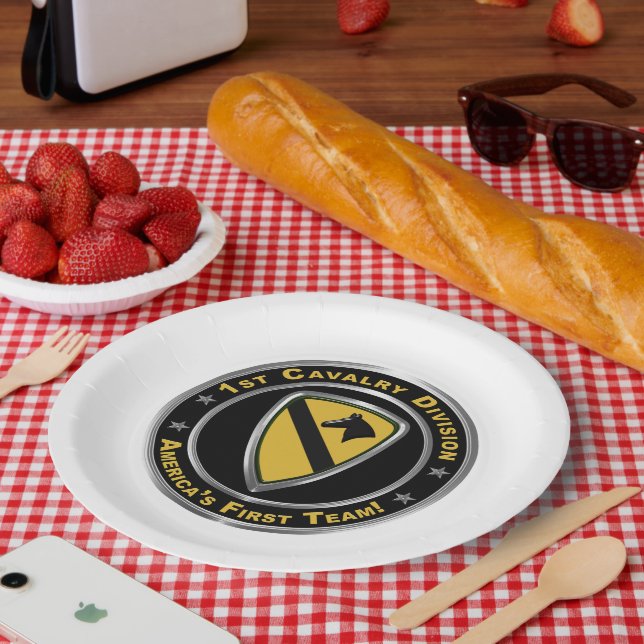 Assiettes En Carton 1re division de cavalerie  (Pique-nique)