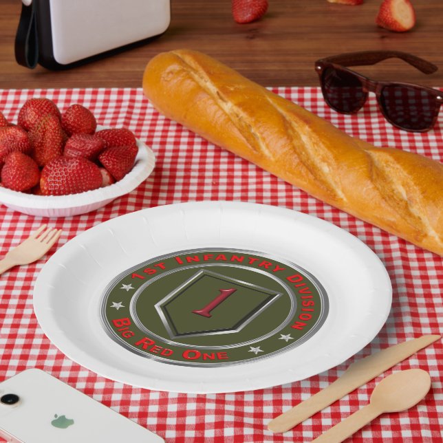 Assiettes En Carton 1re division d'infanterie  (Pique-nique)