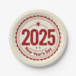 Assiettes En Carton 2025 New Year's Day Paper Plate