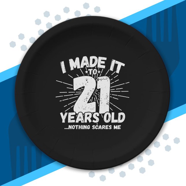 Assiettes En Carton 21 Year Old Birthday - Birthday Meme - Funny 21st (Créateur téléchargé)