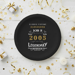Assiettes En Carton 21e anniversaire 2005 Legend Retro