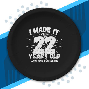 Assiettes En Carton 22 Year Old Birthday - Birthday Meme - Funny 22 nd