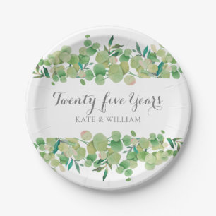 Assiettes En Carton 25e anniversaire de l'Eucalyptus 